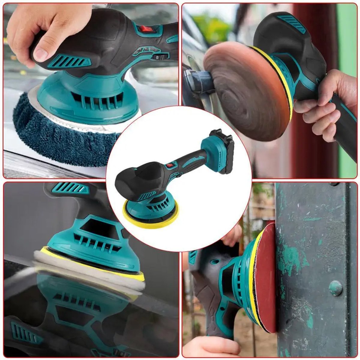 Polijstmachine voor Makita 18 accu (zonder accu), borstelloze 6