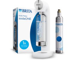 Brita SodaONE Bruiswatertoestel Wit - met 1 CO2-cilinder en 1 Soda fles