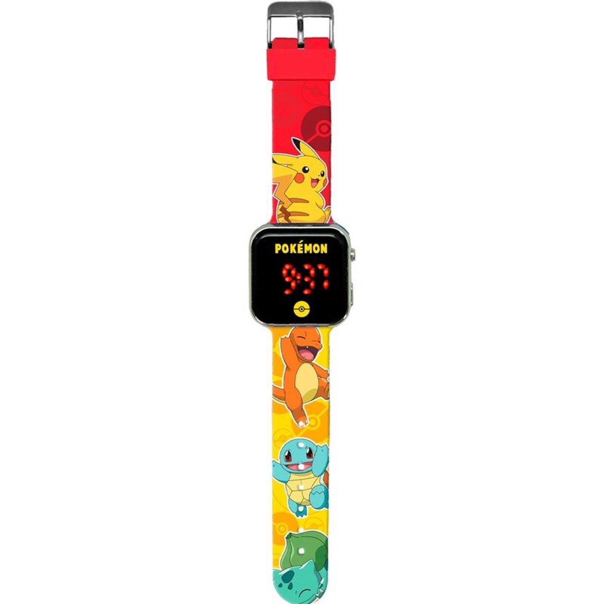 Pokemon digitaal LED Horloge - Pikachu, Charmander, Squirtell - Accutime