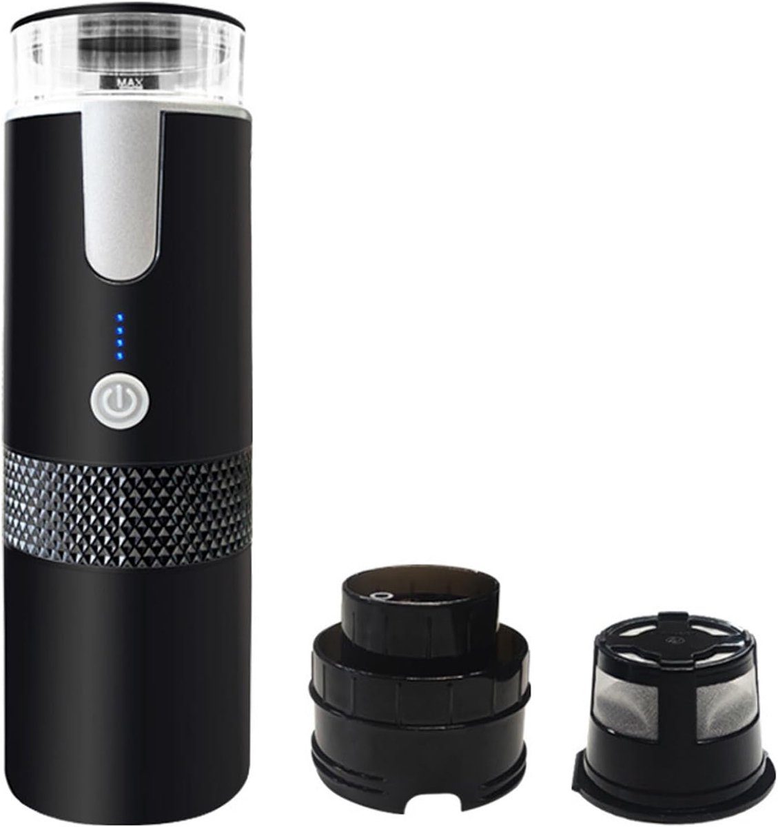 Draagbare koffiezetapparaat, 170 ml (6 oz) elektrisch koffiezetapparaat, Amerikaanse koffie voor gemalen koffie en K-Cup-capsules, USB-oplaadbaar klein reiskoffiezetapparaat voor buiten, reizen en auto