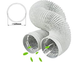 Afvoerslang airco slang - Luchtafvoerslang - buitenmaat Ø125mm - 3 meter - Geschikt voor: Air Ventilation