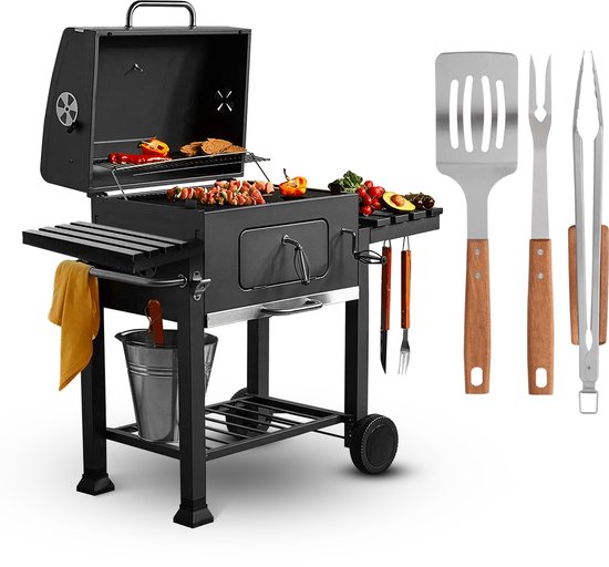 BitWa Asbak grillrooster 4 mm kolenrooster 70 x 40 cm in set grillhaard - Rotisserie