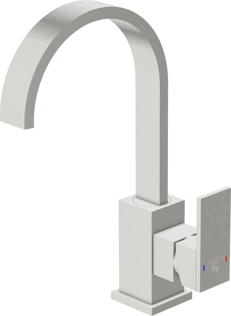 Steinberg 135 - Wastafelkraan met waste, geborsteld nikkel 135 1501 BN