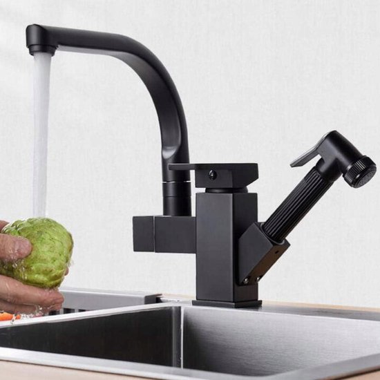 Robinet De Cuisine Extractible GRAFF Sospiro - Finition Satin Nickel - 1 Trou - 1.8 GPM - Neuf (Open Box)