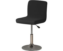 Stretch barstoelhoezen, set van 4 universele barstoelhoezen, barkrukhoes met rugleuning voor pub, keuken, café, zwart