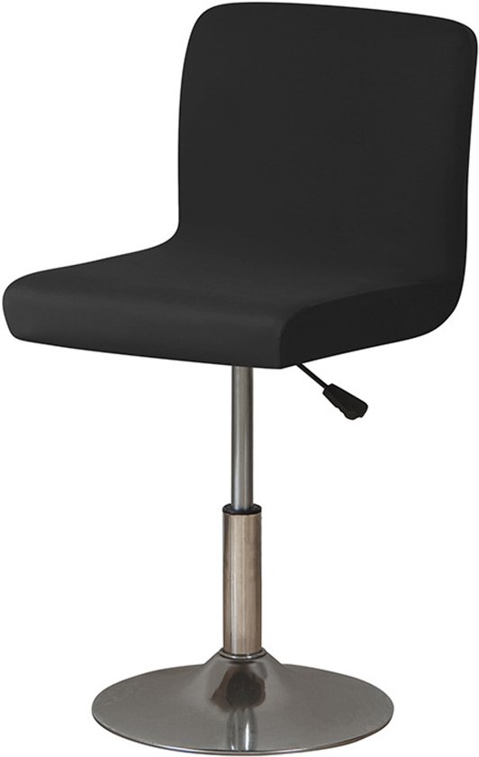 Housses de chaise de bar extensibles, lot de 4 housses de chaise de bar universelles, housse de tabouret de bar avec dossier pour pub, cuisine, café, noir