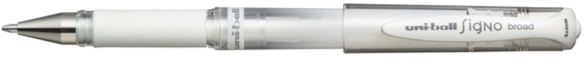 Liquid ink ballpoint pen Uni-Ball Signo Broad UM-153 W Wit 12 Stuks