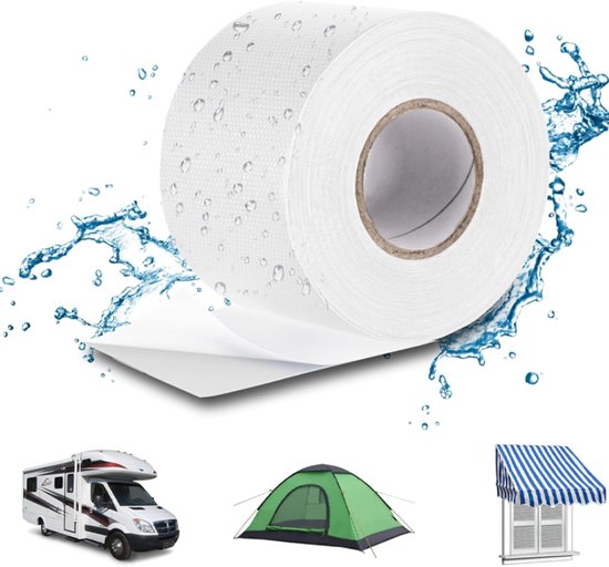 Reparatie tape - Universeel - 8cm x 2M - Waterdichte Tape - Lekkage Tape - Zelfklevend - voor PVC gecoate luifel, tenten, opblaasbare zwembaden, dak, zeildoek, tuinhuisje, canvas, camping reparatieset