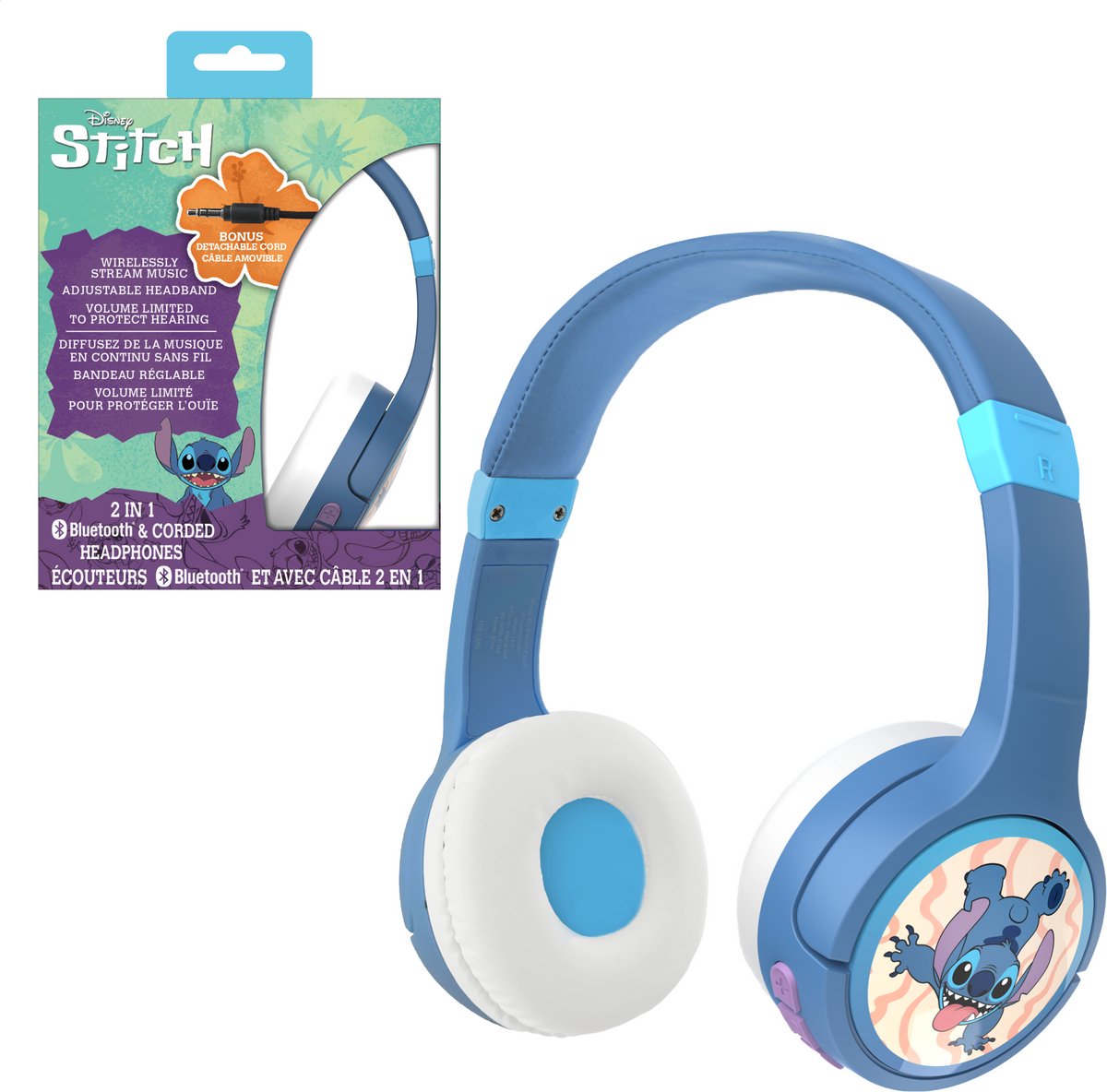Stitch - draadloze kinderkoptelefoon - met volumebegrenzing - afbeelding 3