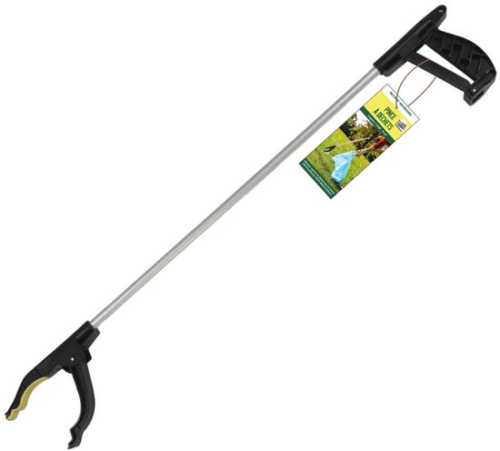 Afvalgrijper met klemgreep - 77 cm - grijphulp - afvalprikker - zwart/zilver - opruimen - schoonmaken van Merkloos	 — afbeelding 4