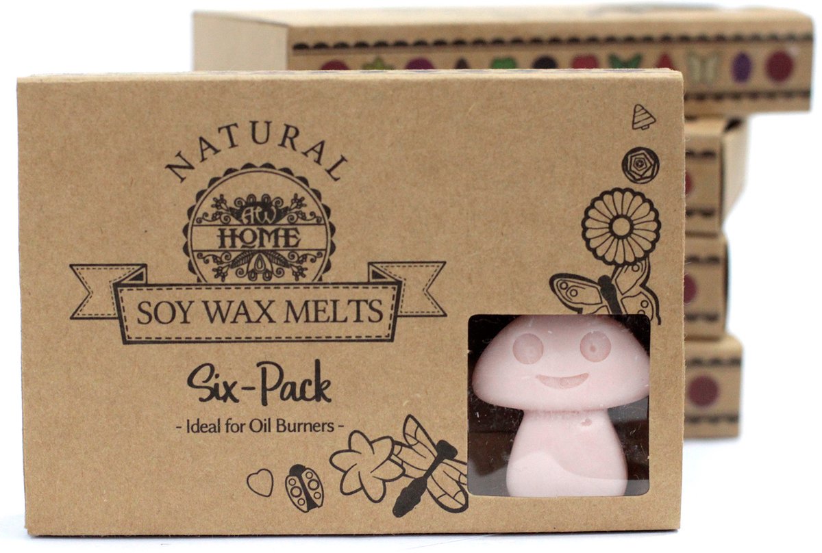 Cadeauset van 6 waxmelts - Donker sandelhout