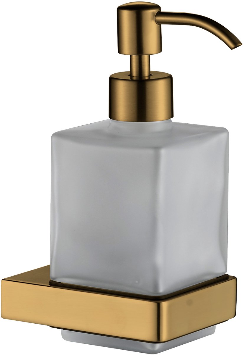 Plieger altea zeepdispenser - wandmontage - geborsteld goud