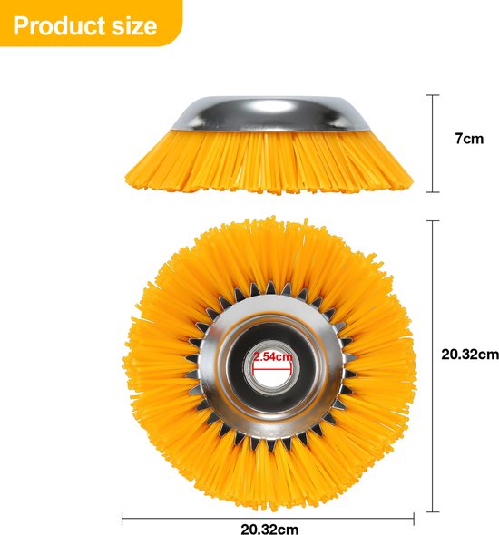 Onkruidborstel 200 mm x 254 mm - nylon borstels - voor grastrimmer - Weed Brush - tuin accessoires Onkruidborstel van Stanley — afbeelding 3