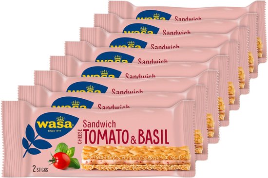 Wasa Sandwich Cheese Tomato & Basil - 24-pack 40g