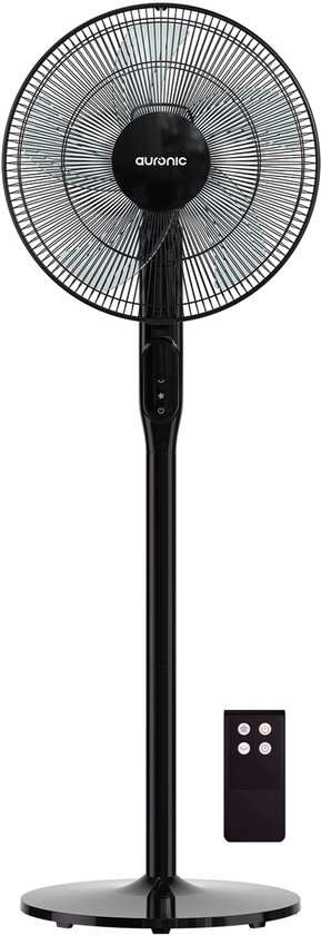 Auronic Statiefventilator - Staande Ventilator - Luchtkoeler - Vloer en tafelventilator - 3-in-1 - 12 Snelheden - Stille Ventilator - Fan - Met Afstandsbediening - Zwart