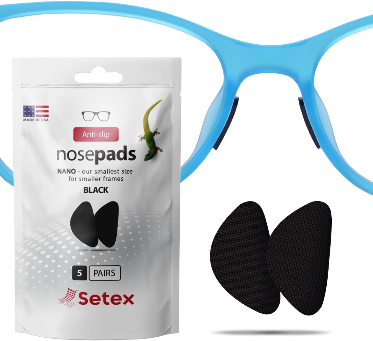Setex anti-slip neuspad nano 0.6mm | zwart | 5 paar
