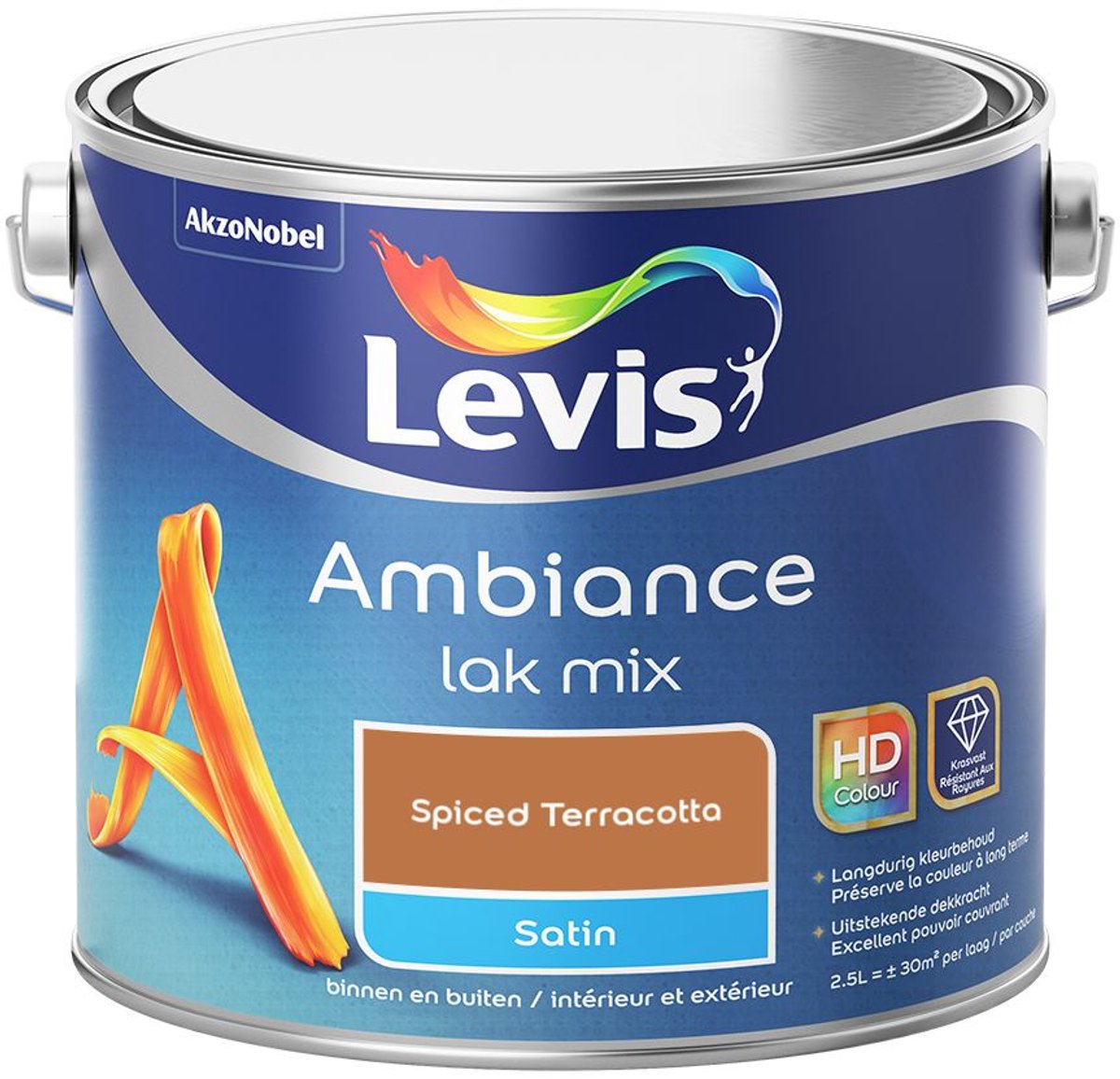 Levis - Ambiance Lak Satin Mix - Spiced Terracotta - Mengverf - 2,5 L