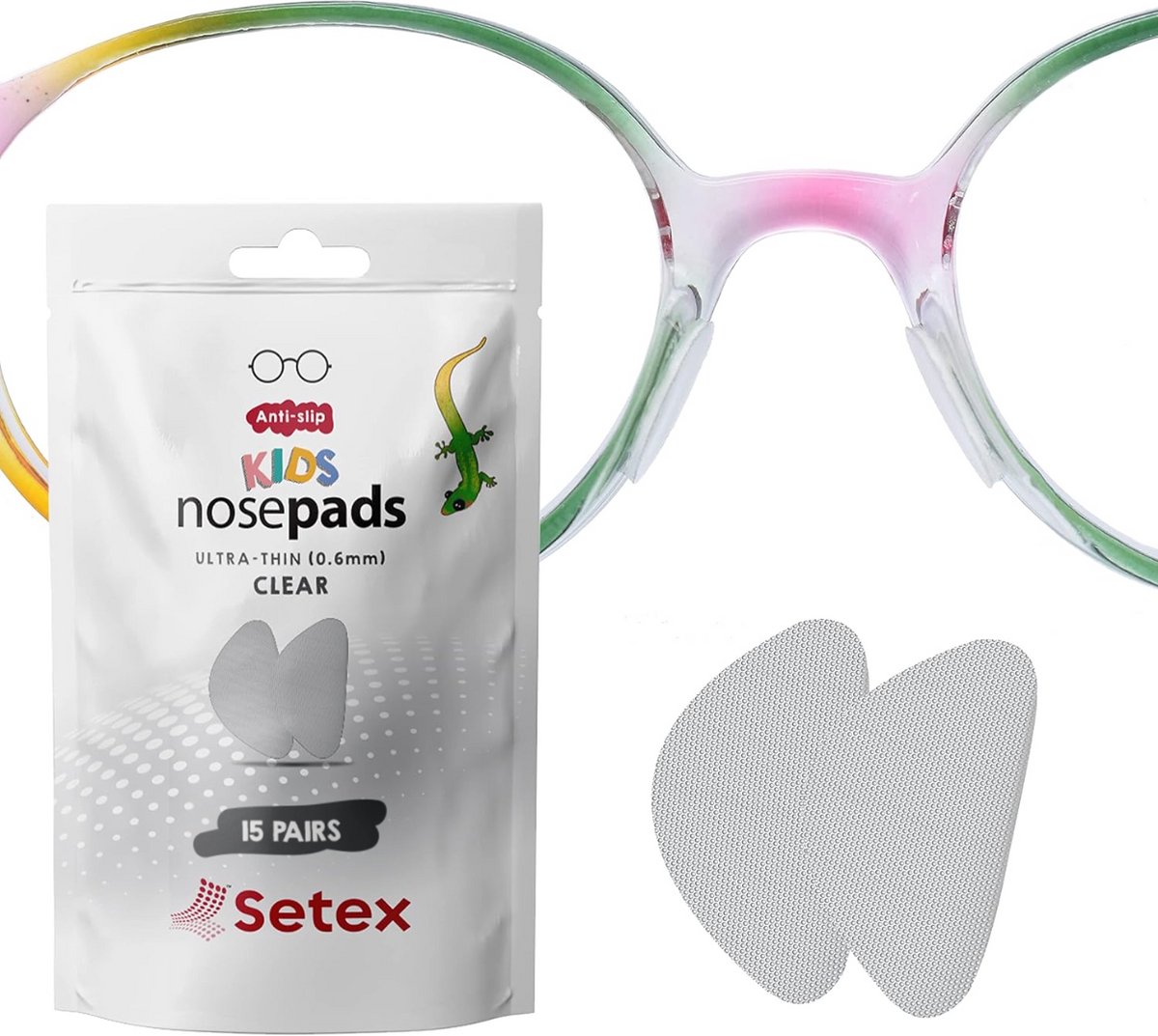 Setex anti-slip neuspad kids 0.6mm | transparant | 15 paar