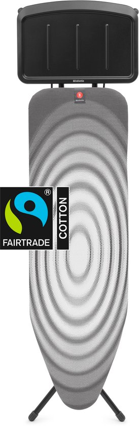 Brabantia Strijkplank B - voor Stoomgenerator - 124 x 38 cm - Titan Oval