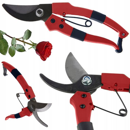 Handsnoeischaar voor Struiken & Planten – Ergonomisch, Veilig & Duurzaam | Ideaal voor Tuin, Boomgaard & Balkon I Rood