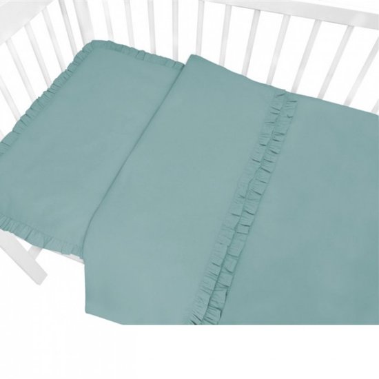Couette Enfant Pottery Barn – Taille Queen, Vert Clair, Motif Cachemire, Coton