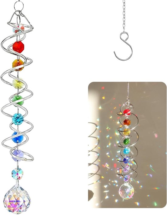 Zonnevanger kristal met chakra-kralen