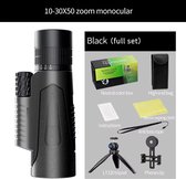Bol.com 10-30x50 Zoom Telescoop – HD Astronomische Monoculaire Spotting Scope met Telefoonadapter en Statief – Jacht Kamperen Vo... aanbieding