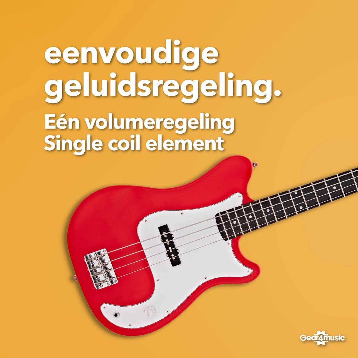 VISIONSTRING Elektrische Basgitaar met 10W Versterker - - Beginnerspakket met Draagtas, Kabel, Gitaarband, Plectrum, StemapparaatRood thumbnail 3