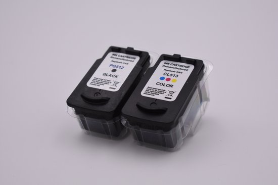KATRIZ® REMAN inkt GP512XL Zwart & CLI513XL Kleur | Geschikt printer model Canon PIXMA IP 2700 / IP 2702 / MP 230 / MP 235 / MP 240 / MP 250 / MP 252 / MP 260 / MP 270 / MP 272 / MP 280 / MP 282 / MP 480 / MP 490 / MP 492 / MP 495 / MP