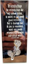 Spiegel met gedicht Vriendschap in geschenkverpakking, emotie, kerstkado