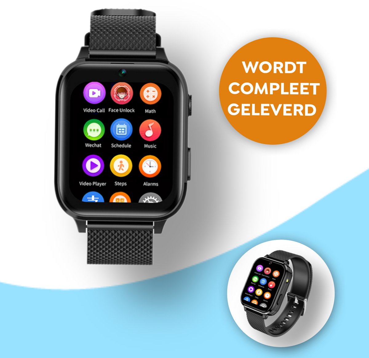 Wiesba WB5 - smartwatch kinderen - gps horloge kind - kinderhorloge bellen - gps tracker kinderhorloge - kinderhorloge met gps - kinderhorloge