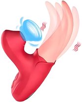 Tong Vibrator Met Satisfyer - Likkende Tong Vibrator - Bef Vibrator - Dildo Vibrator - Clitoris Stimulator - 10 Likstanden & 10 Zuigstanden - Siliconen - Incl. E-book