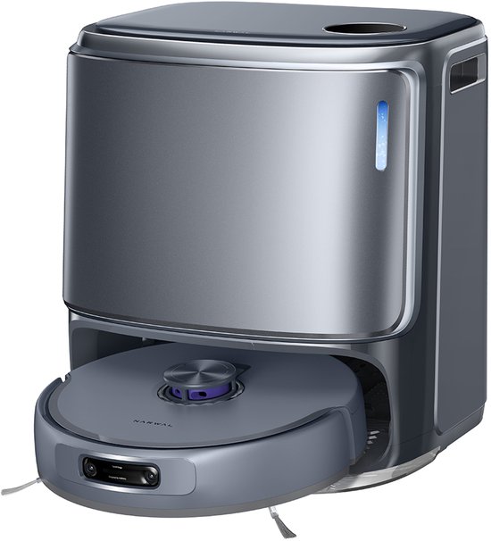 Foto: Narwal freo z10 ultra robotstofzuiger met zelfledigend basisstation 18 000 pa zuigkracht ai vision dirtsense technologie klitvrije borstel 45 75 c warmwaterreiniging lds navigatie 8 n dweilen grijs