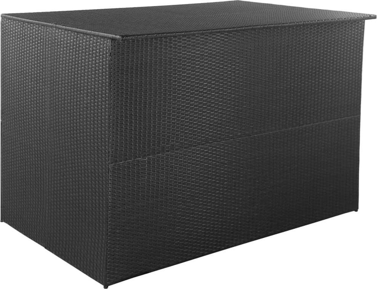 vidaXL - Tuinbox - 150x100x100 - cm - poly - rattan - zwart