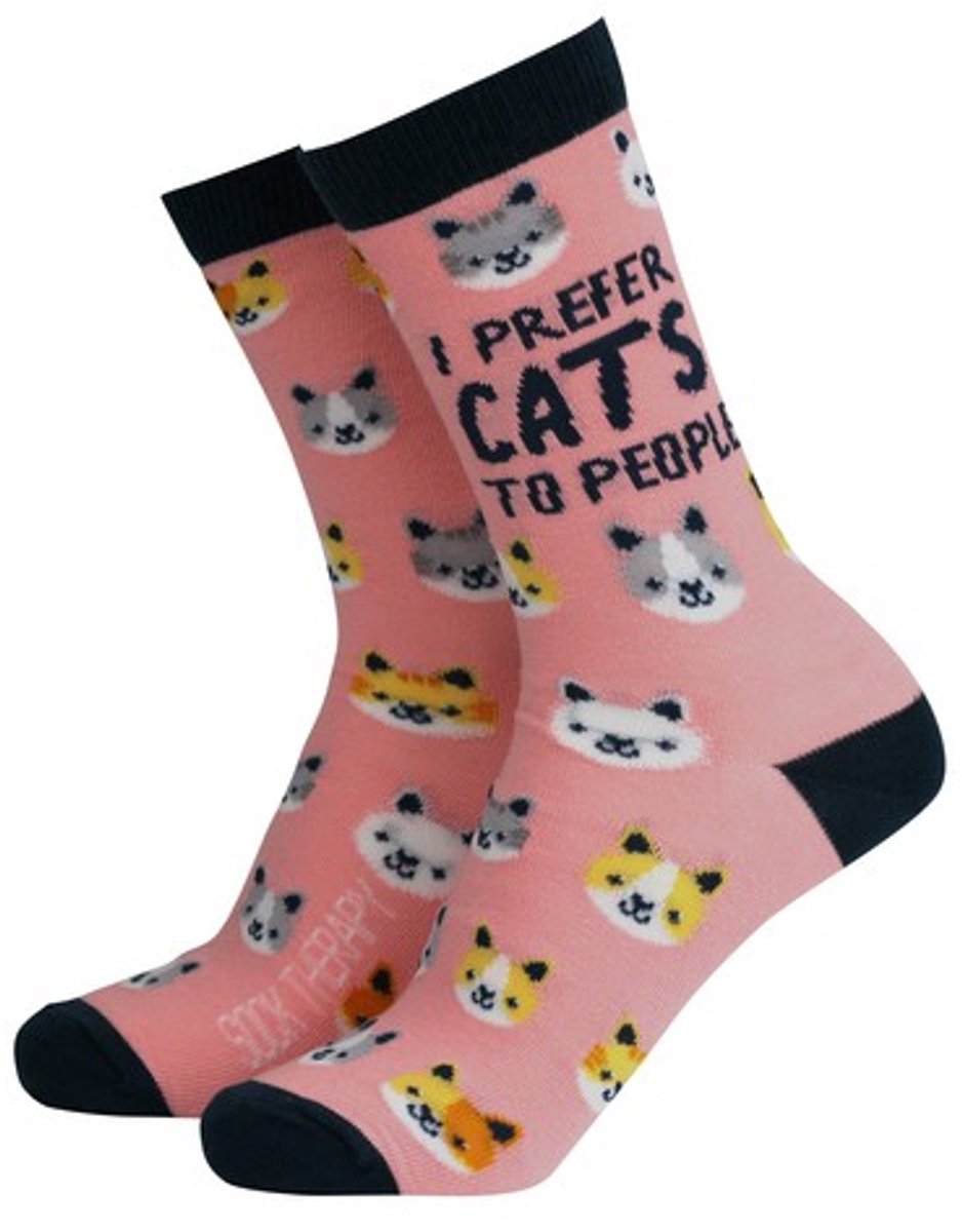 Sock Therapy Sokken - I prefer cats to people (maat 36-41)