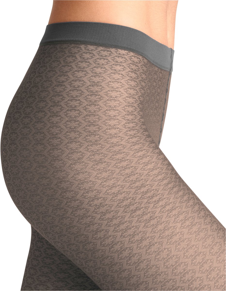 Falke Particle gedessineerd materiaal transparent 20 DEN panty dames grijs-L grijs 3210