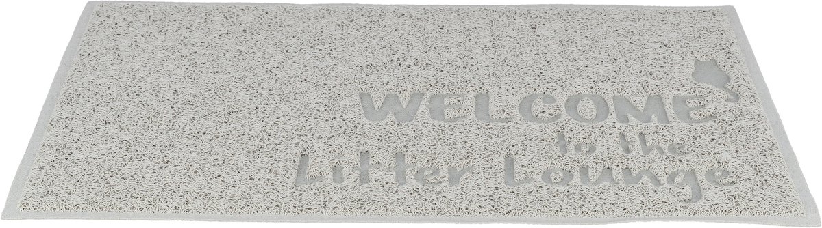 Kattenbakmat Trixie - Slipvast PVC Lichtgrijs - 60x40 cm, Geschikt voor Gevoelige Katten