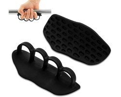2 stuks Gym Grips voor Gewichtheffen - fitnessgrepen - antislip oefengrepen - geschikt voor handpalm bescherming, gewichtheffen, fitnesshand schoenen - geschikt voor gewichtheffen, bodybuilding, dumbbells, deadlift, pull-upgrepen - unisex - zwart