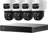 eufy PoE NVR Security System S4 Max, 16 MP triple lens bullet-PTZ Cam, 360° PTZ, 8× auto zoom & tracking, smart video search, cross-cam tracking, rode & blauwe strobe, nachtzicht, 24/7 opname, 2 TB HD