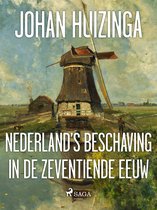 Boek 'Nederland's beschaving in de zeventiende eeuw' met een schilderij van een molen.