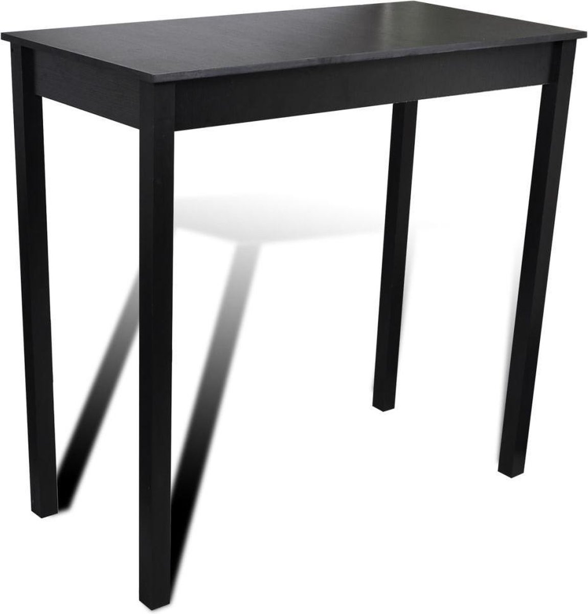vidaXL Bartafel - 115x55x107 - cm - MDF - zwart
