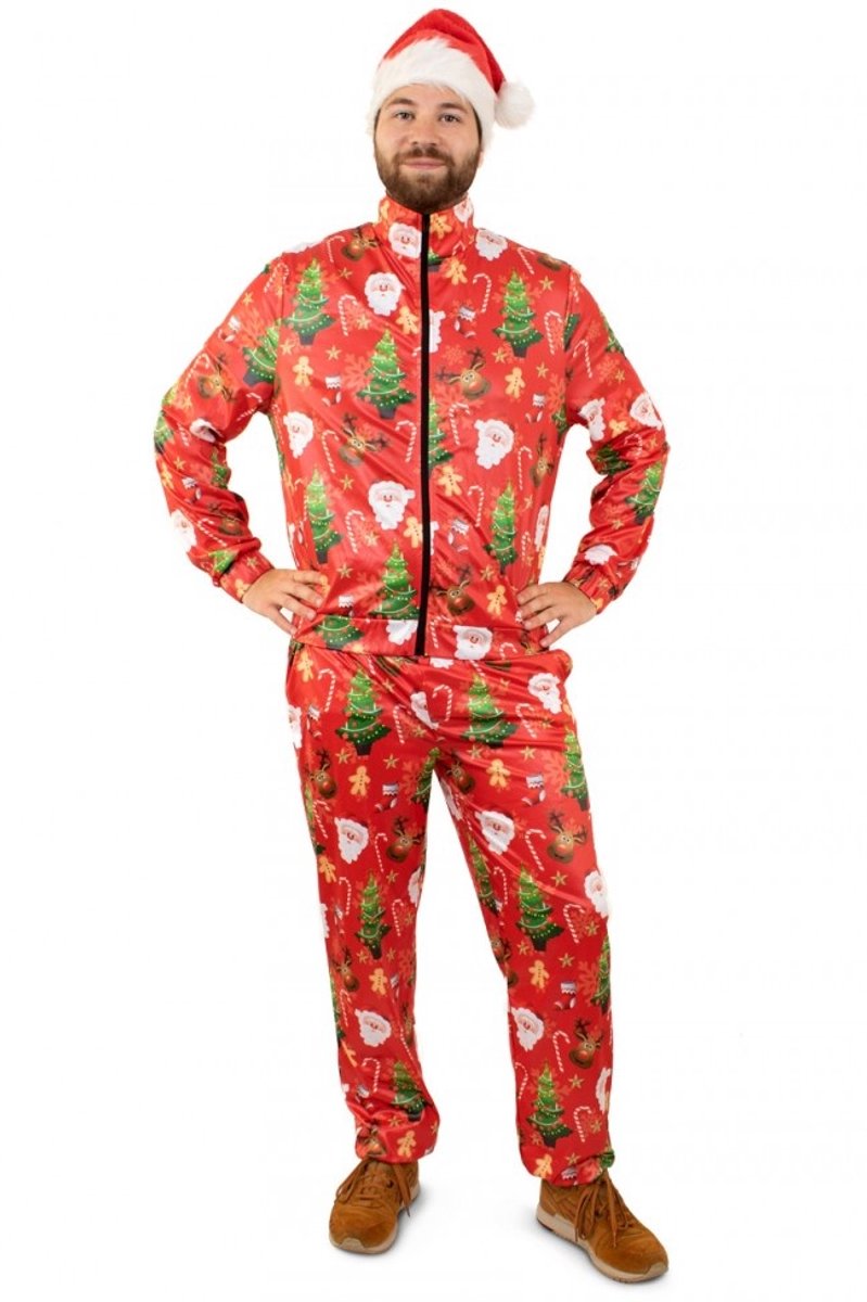 Kerst Trainingspak Rood - Maat M