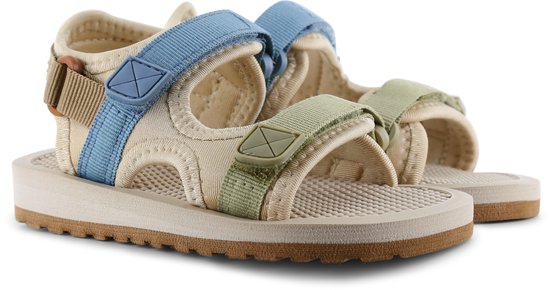 Shoesme Beige Lichtgewicht Sandaal - Sandalen Kind - Jongens - Beige Blue Green - Spandex - Maat 35
