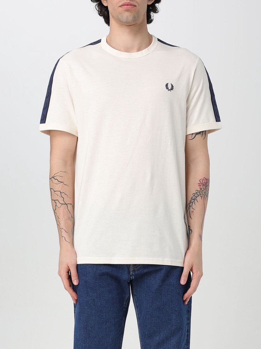 Contrast Taping TShirt T-Shirts Beige