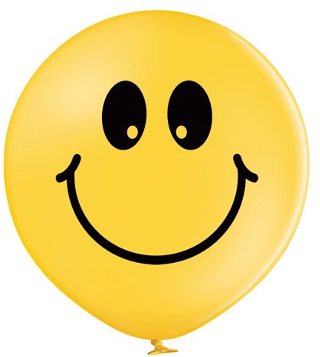Grote ballon (60cm-B250) 117 Fel Geel Smiley