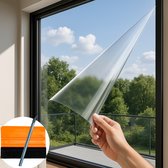 AVOID® Zonwerende UV-werende Raamfolie – 120x300cm – Isolerend - Statische Bevestiging – Geschikt voor HR++ Glas – Energie- & UV-besparend – Incl. Rakel en Mesje