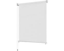 vidaXL - Rolgordijn - voor - buiten - 205(B)x140(H) - cm - wit