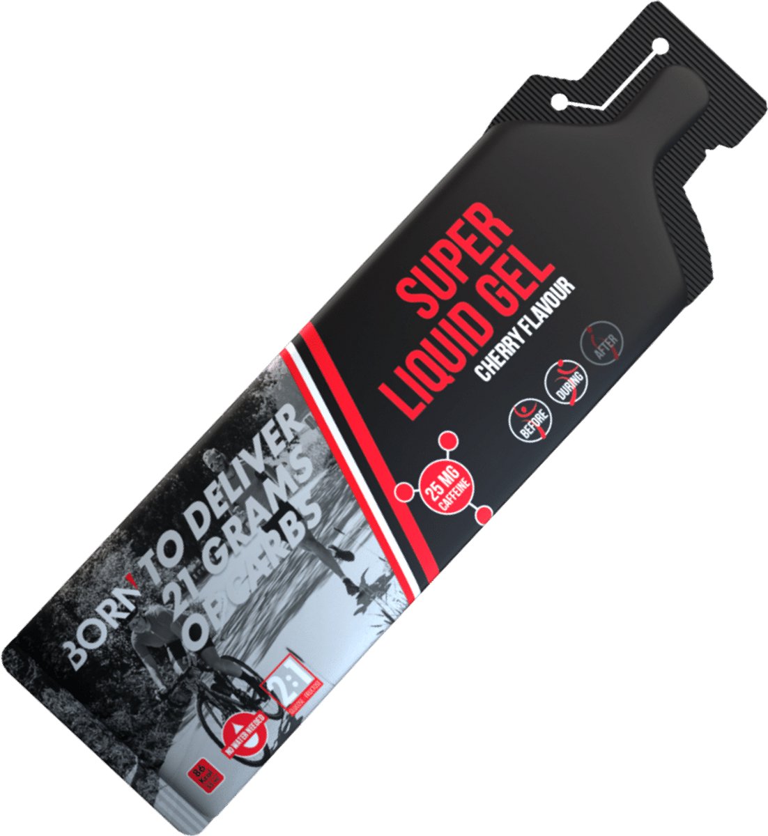 Goedkoopste Born - Super Liquid Gel - Caffeïne - Cherry - 12 pack - Energy gel