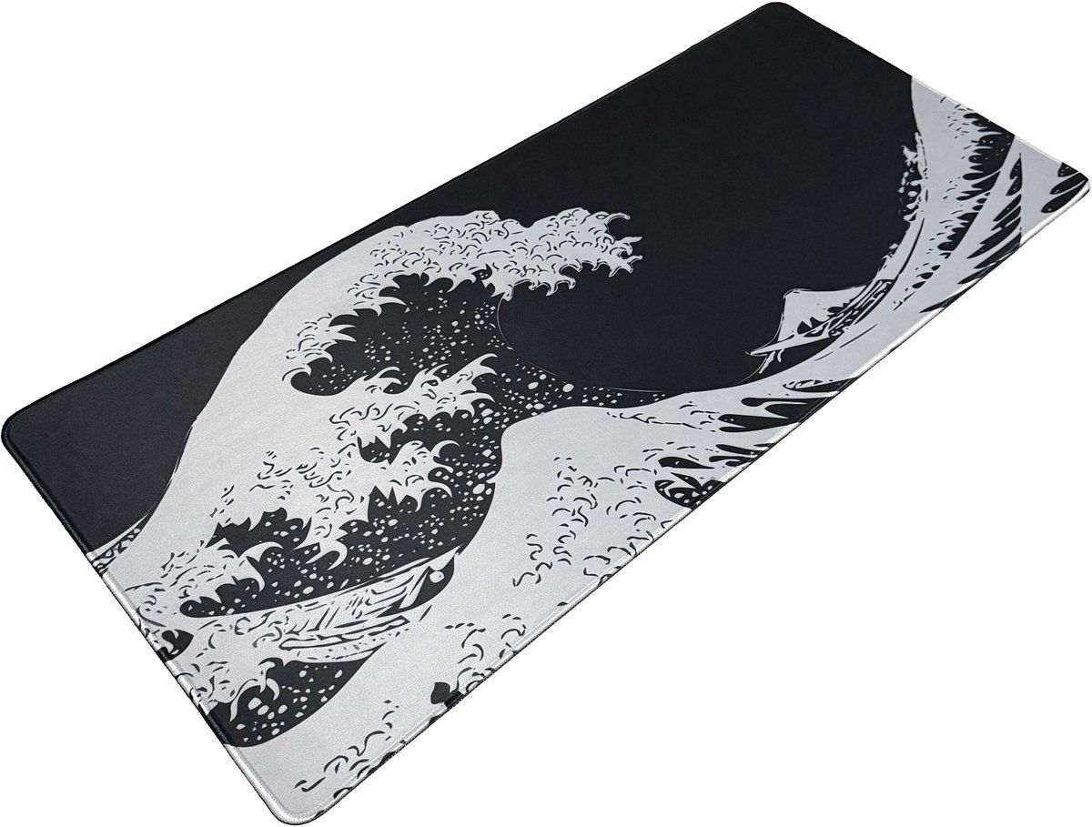 Muismat xxl - Kanagawa Midnight Wave - Gaming - 900 x 400 x 3 mm - Antislip