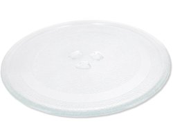 Glazen draaiplateau ø 24,5 cm geschikt voor magnetron / oven | Past op veel merken dankzij universele maatvoering | Aandrijving met 3 nokken (meet nauwkeurig deze maat) | Multaparts® huismerk